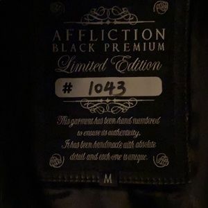 AFFLICTION  Men’s Leather Jacket size M